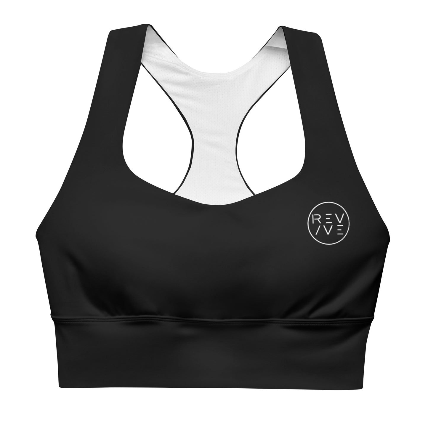 REV/VE ~ Women's Black Longline Sports Bra