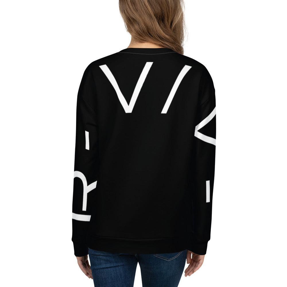 REV/VE ~ Women's Black Large Print Sweatshirt