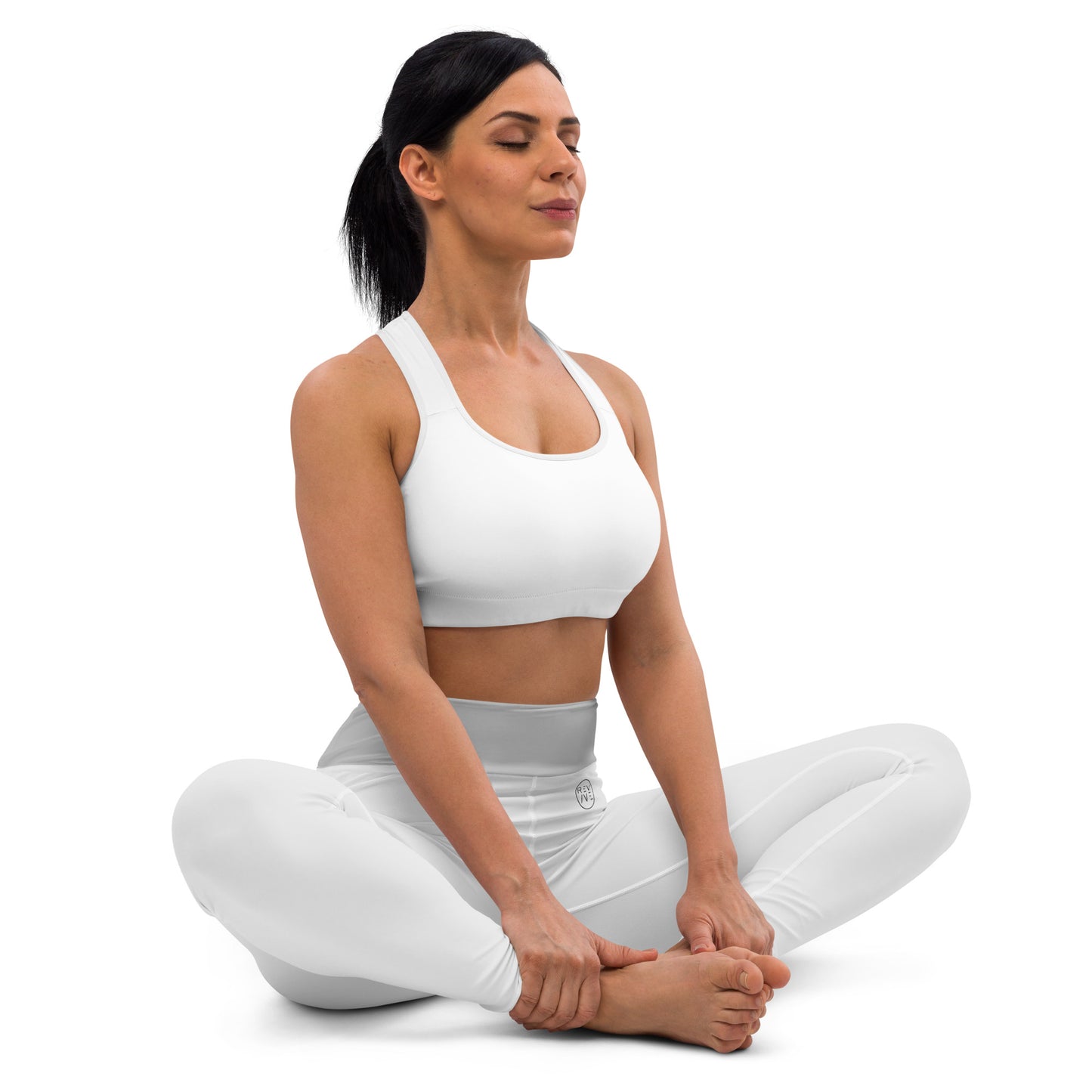 REV/VE ~ Women's Light Grey Two Tone Yoga Leggings