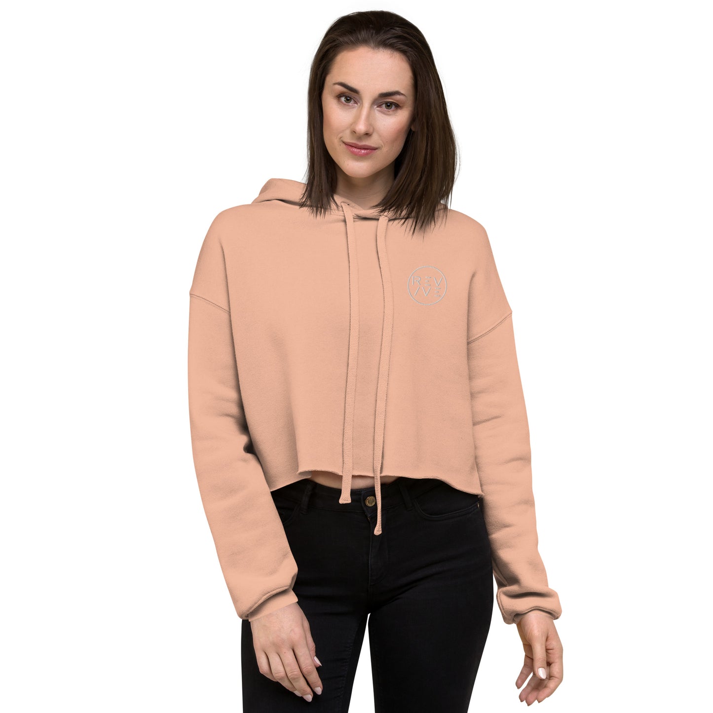 REV/VE ~ Women's Embroidered Crop Hoodie