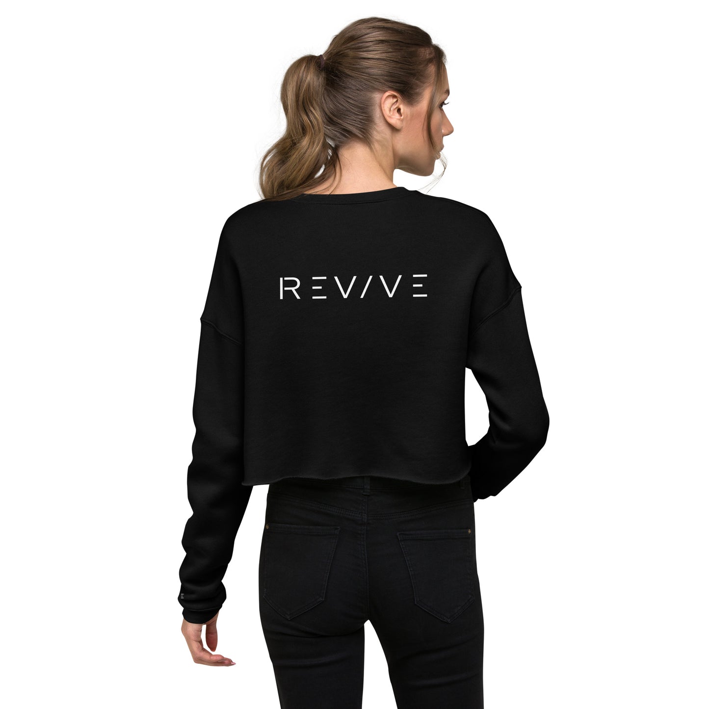 REV/VE ~ Women's Embroidered Crop Sweatshirt
