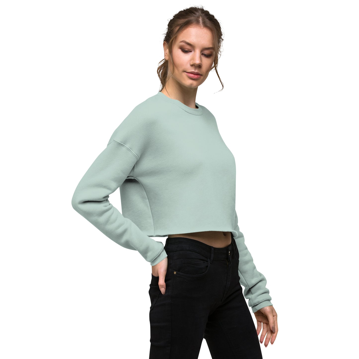 REV/VE ~ Women's Embroidered Crop Sweatshirt