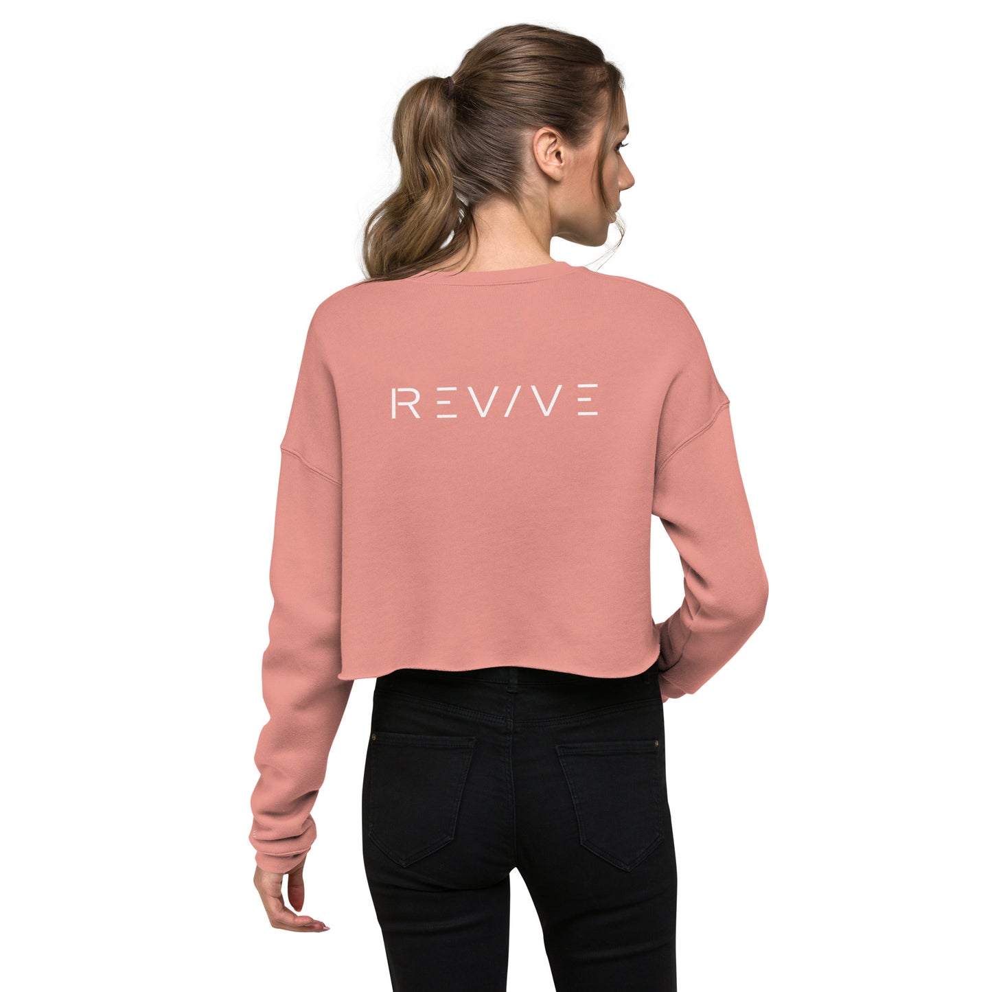 REV/VE ~ Women's Embroidered Crop Sweatshirt