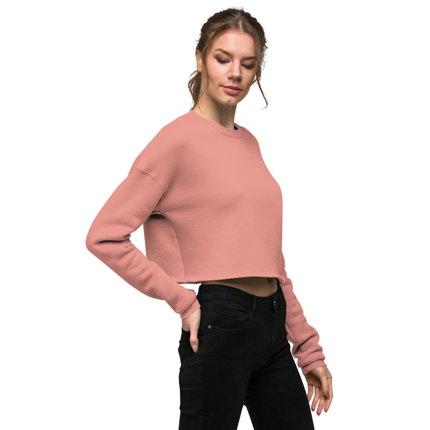 REV/VE ~ Women's Embroidered Crop Sweatshirt