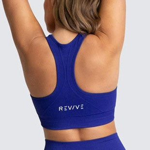 REVIVE ~ Exclusive RA2025 Razor Back Blue Sports Bra