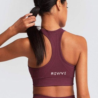 REVIVE ~ Exclusive RA2025 Razor Back Burgundy Sports Bra
