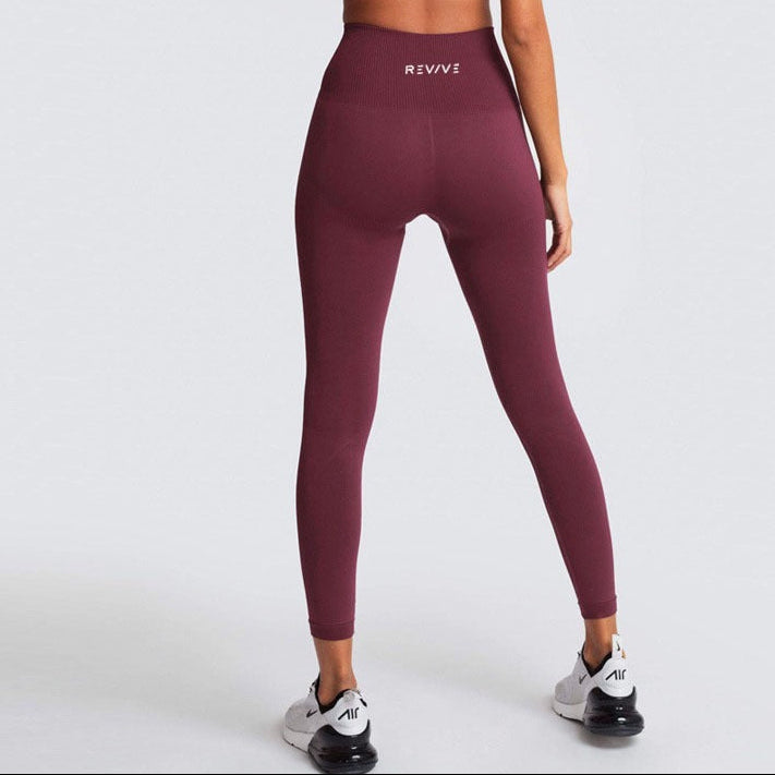 REVIVE ~ Exclusive RA2026 Razor Back Burgundy Leggings