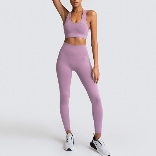 REVIVE ~ Exclusive RA2025 Razor Back Purple Sports Bra and Leggings Set