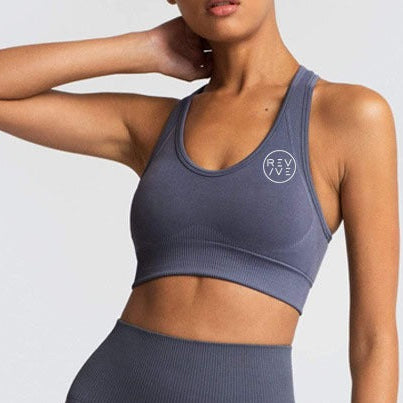 REVIVE ~ Exclusive RA2025 Razor Back Charcoal Sports Bra