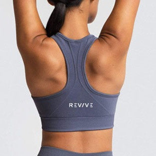 REVIVE ~ Exclusive RA2025 Razor Back Charcoal Sports Bra