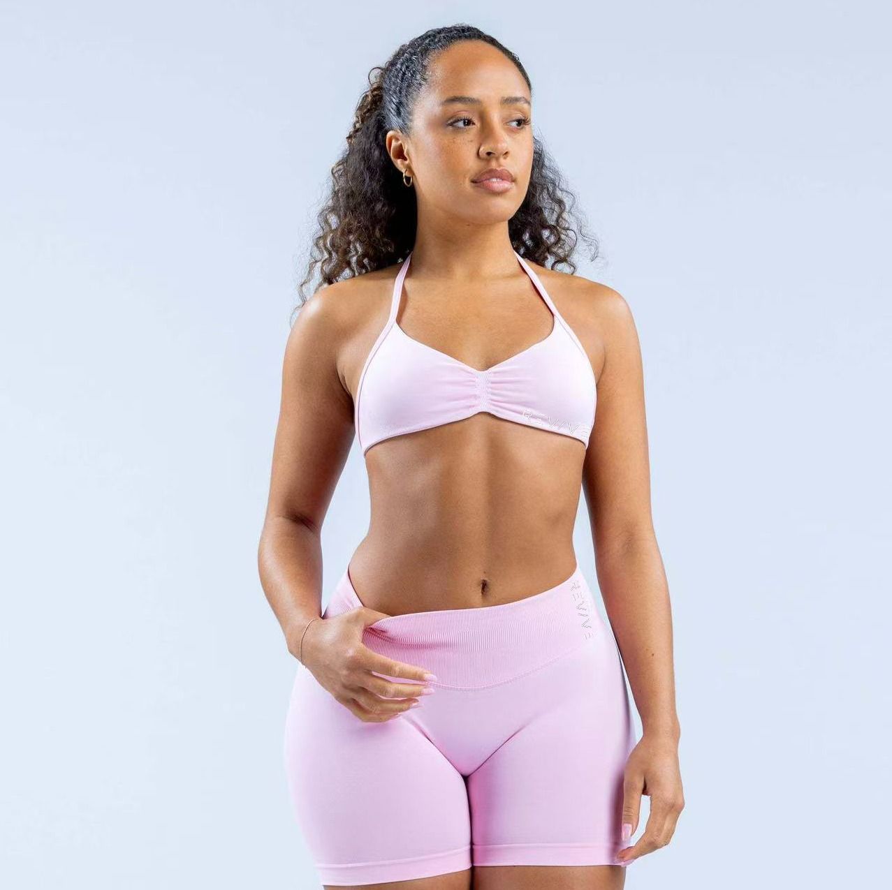REVIVE ~ Gym Shorts Set / Dusty Pink
